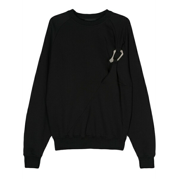 ヘリオットエミル メンズ パーカー・スウェットシャツ アウター Carabiner cotton sweatshirt Black