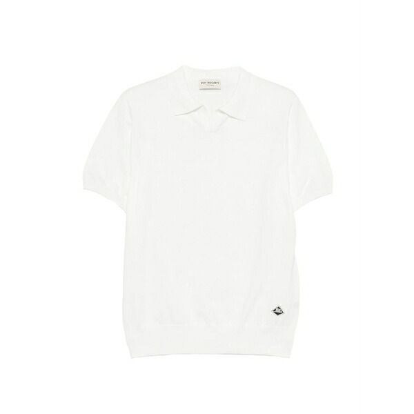 ロイロジャース メンズ ティーシャツ トップス Logo-patch knitted t-shirt White