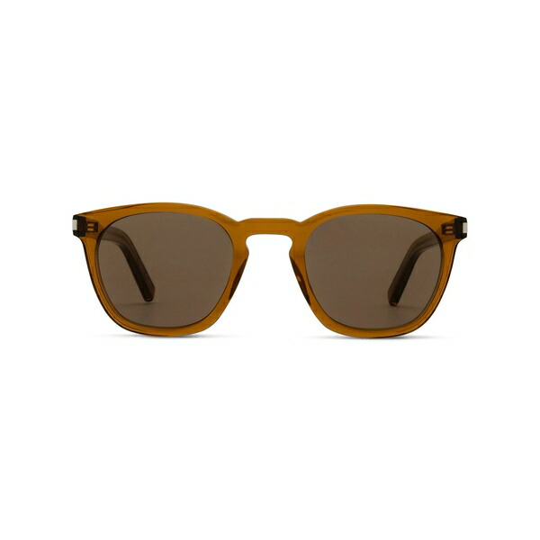 サンローラン アイウェア メンズ サングラス・アイウェア 佩び物 Logo-print sunglasses  Brown