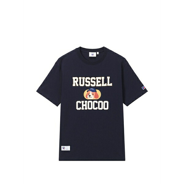黒茶 メンズ ティーシャツ トップス Graphic-print logo-patch t-shirt Blue