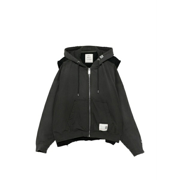 ミハラヤスヒロ メンズ パーカー・スウェットシャツ アウター Zip hoodie Black