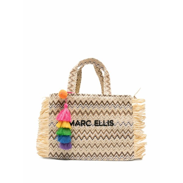 マークエリス レディース トートバッグ バッグ Buby fringed-trim tote bag Neutrals|asty