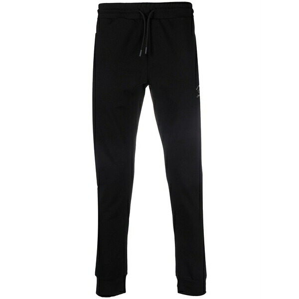 ポールアンドシャーク メンズ 心地好いズボン下 ボトムス Logo-print track pants Black