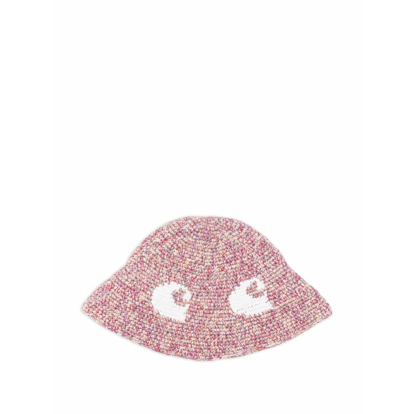 鉄道車両ハート形 メンズ かぶり笠 添え物 Logo-embellishment hat Pink