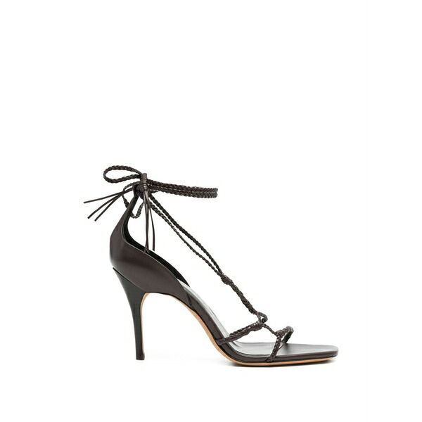 ユダの手紙 レディース サンダル シューズ Atlas woven heeled sandals Brown