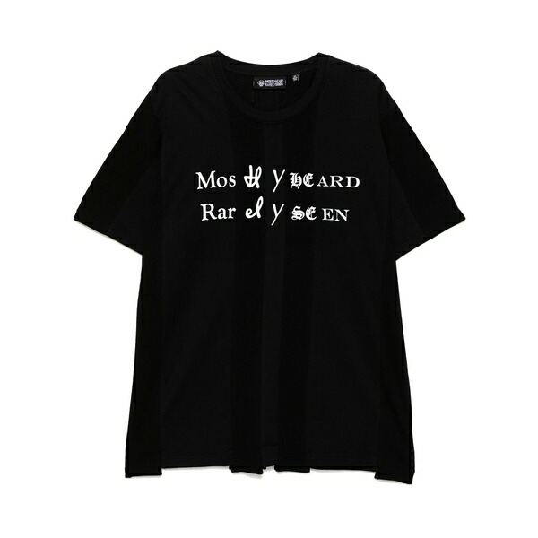 ミストリーハードレアリシーン メンズ プルオーバー トップス Spliced luxury mock t-shirt Black
