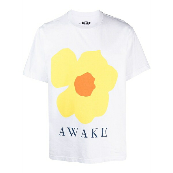 アウェイクニューヨーク メンズ ティーシャツ トップス Graphic-print cotton t-shirt  White
