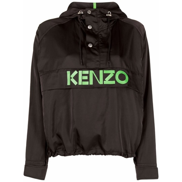 ケンゾー レディース 上衣＆上衣 アウター Logo-print hooded jacket Black