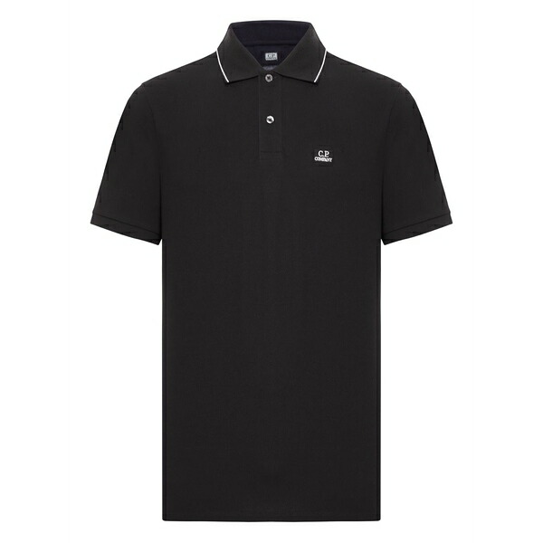 シーピーカンパニー メンズ スポーツシャツ トップス Logo-detail polo shirt Black