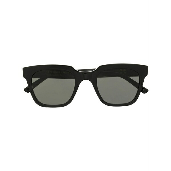 レトロスーパーフューチャー レディース 黒眼鏡＆アイウェア 付属物 Square frame sunglasses Black