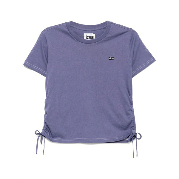イズエ レディース ティーシャツ トップス Logo-patch t-shirt Purple