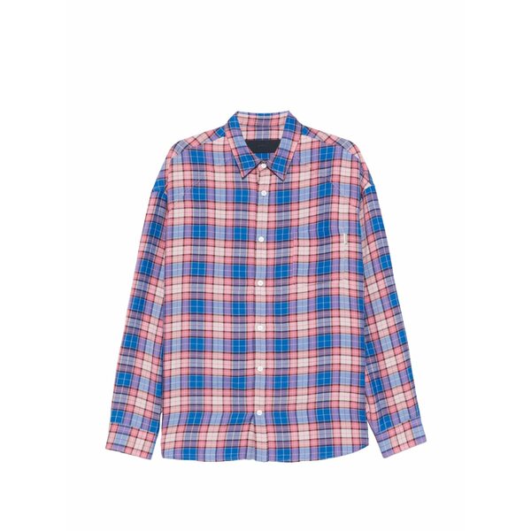 ジュン・ジー メンズ プルオーバー トップス Checked pocket shirt Blue