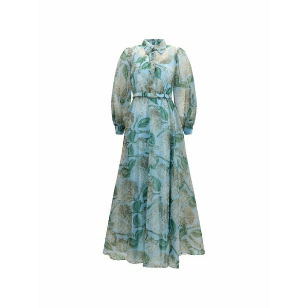 ニッサ レディース 衣装 トップス Belted floral-print maxi dress Blue