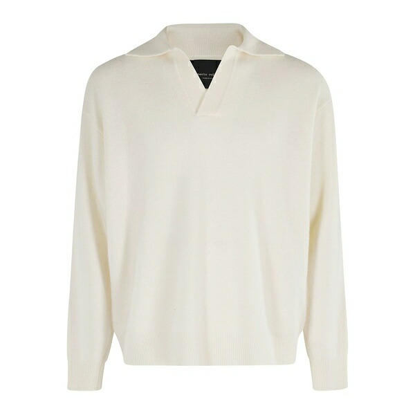 ロベルトコリーナ メンズ ポロシャツ トップス V-neck t-shirt Neutrals|asty