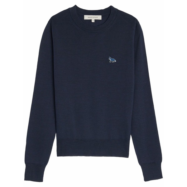 住み家 稲荷 レディース 編み物\u0026プルオーバー アウター W baby fox patch regular jumper Blue