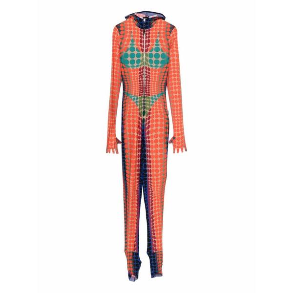 ジャン極点 ゴルチエ レディース 衣装 トップス Hooded polka-dot all インチ one Orange