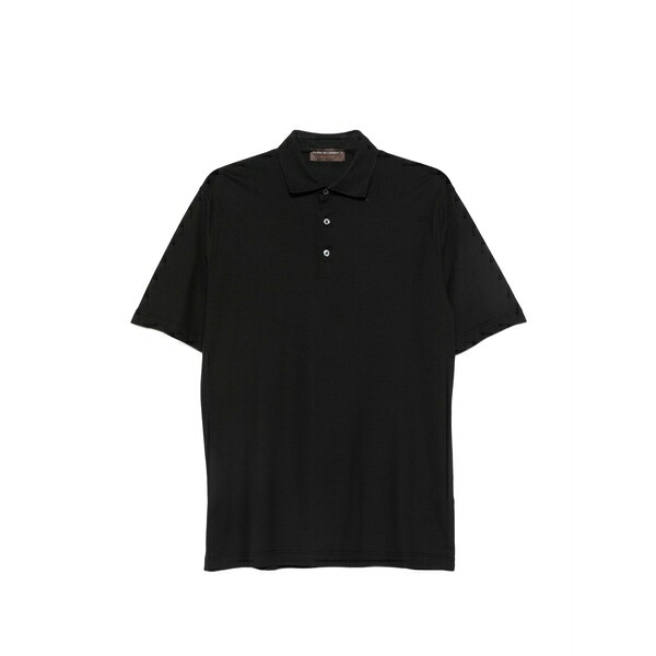 フィリッポ デ ラウレンティス メンズ スポーツシャツ トップス Short-sleeve polo shirt Black