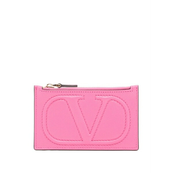 ヴァレンティノ ガラヴァーニ レディース 金入れ 付属物 Vlogo walk zip card holder インチ nappa Pink