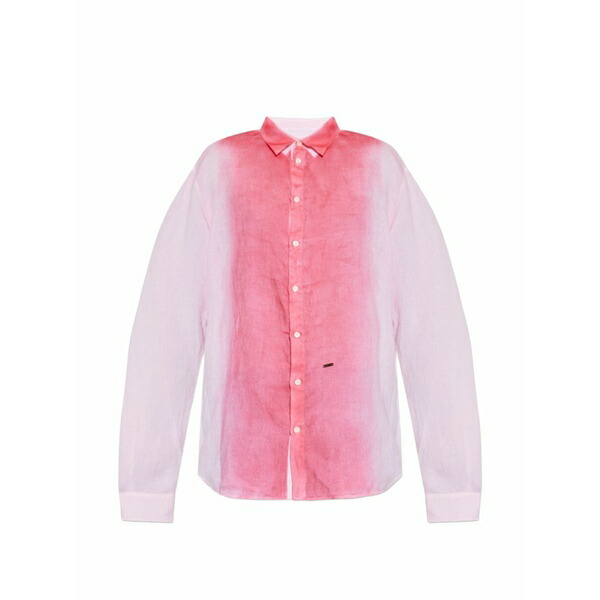ディースクエアード メンズ プルオーバー トップス Long-sleeve buttoned shirt Pink