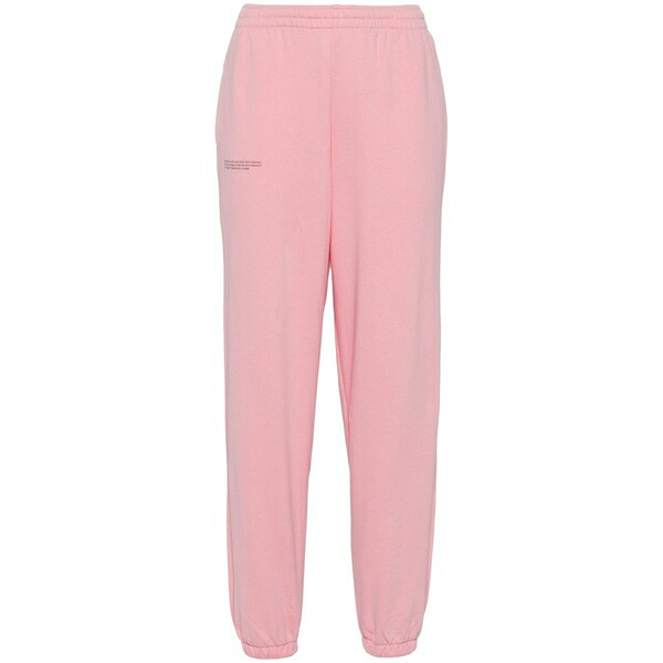 食麺麭ガイア レディース 心地よいズボン下 ボトムス Organic cotton track pants Pink