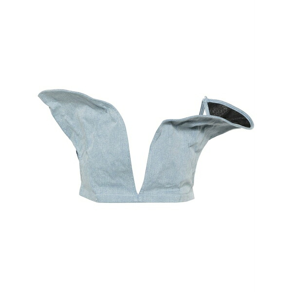 ワイ事業計画 レディース カットソー トップス Denim crop top Blue
