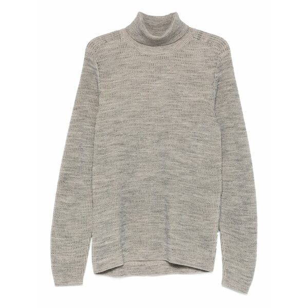 マルコポーロ メンズ 編み物\u0026プルオーバー アウター Heavy knit turtleneck sweater Grey