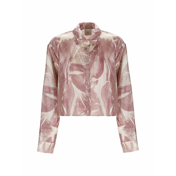 アリジ レディース プルオーバー トップス Point-collar print shirt Pink