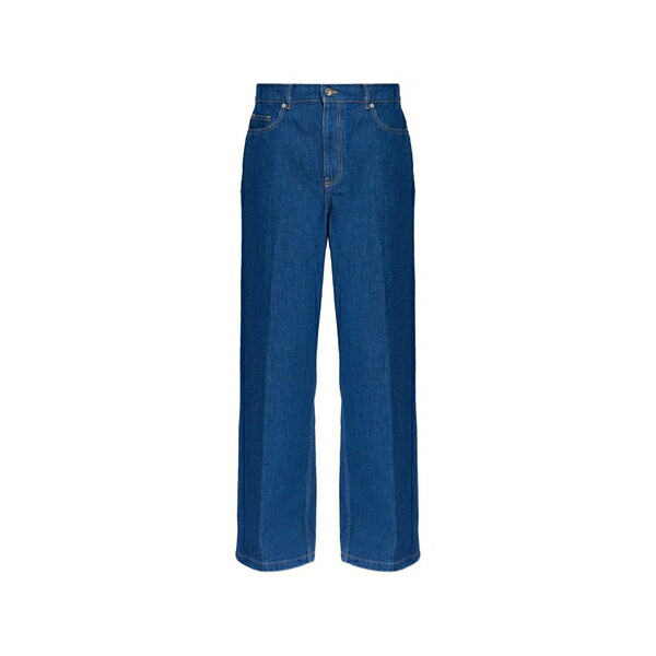 棲み家 狐狸 レディース ジーンズズボン下 ボトムス Five-pockets high-waisted jeans Blue