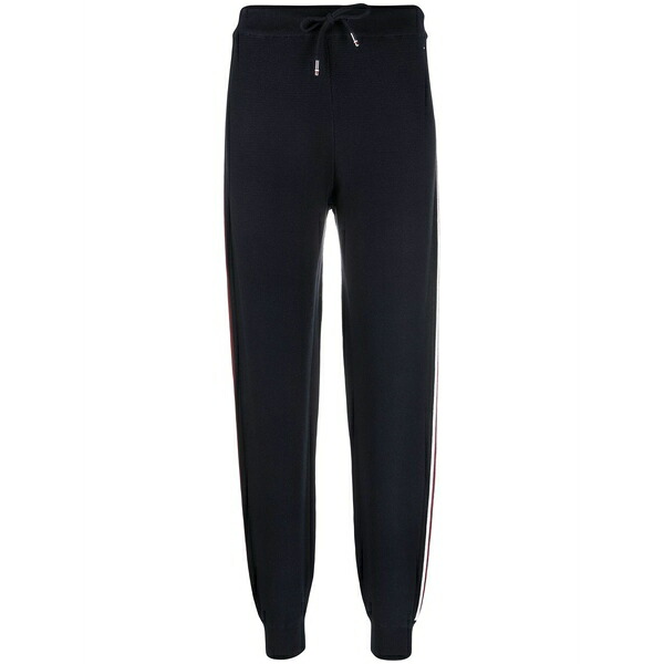 トミー ヒルフィガー レディース 心地好いズボン下 ボトムス Side-stripe cotton track pants Blue