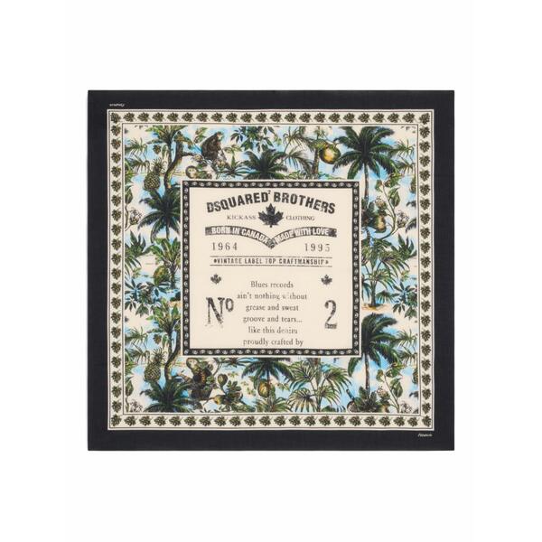 ディースクエアード メンズ 消音装置・袈裟・えり巻き 佩び物 Monkey business scarf Black