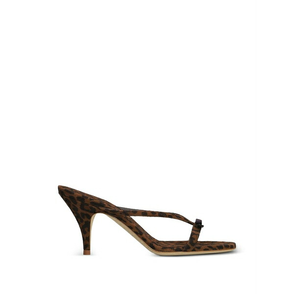 トロワジュイン レディース サンダル シューズ Linda leopard-print bow-detail sandals Brown