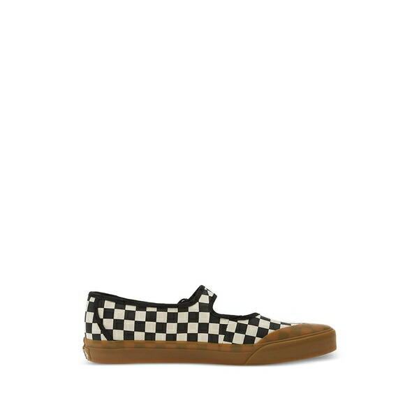 バンズ メンズ スニーカー シューズ Checkerboard buckle-fastening sneakers Black