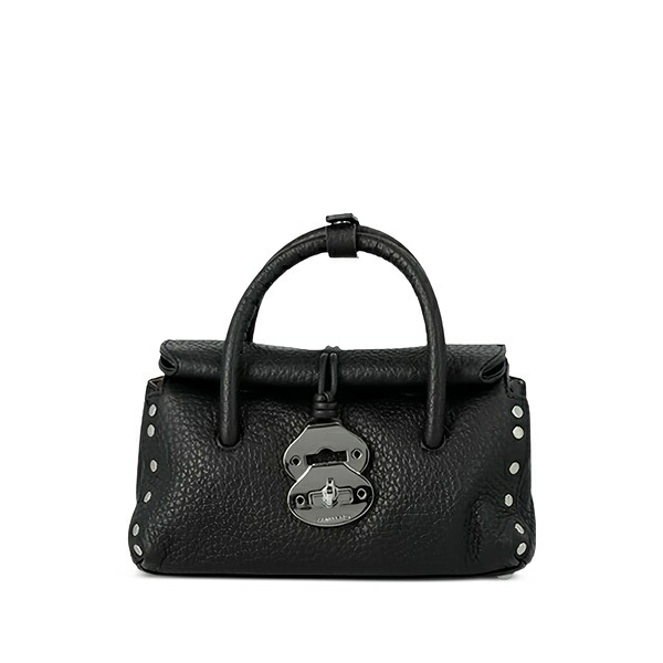 ザネラート レディース ハンドバック 御徒面子 Mini dotta￠ baby stud-embellished tote bag Black