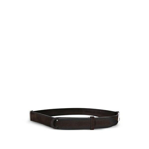 オルチアーニ メンズ 三尺帯 添え物 Cloudy no-buckle suede belt Brown