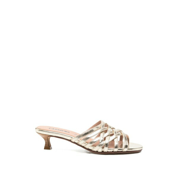 鉄道車両下り物 レディース サンダル シューズ Leather sandals Gold