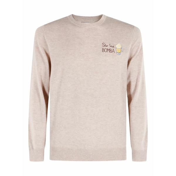 エムシーツーセイントバース メンズ 編み物\u0026プルオーバー アウター Heron crew-neck sweater Neutrals