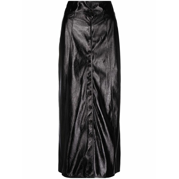 イザ呼びりん マラン レディース スコート ボトムス Baxomili faux leather MIDI skirt Black