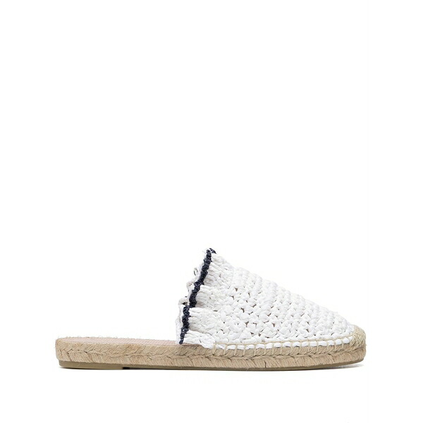 レッドヴァレンティノ レディース サンダル シューズ Ruffle trim woven espadrilles White