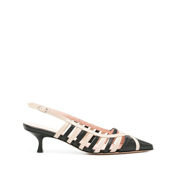 アンナ・エフ レディース パンプス シューズ 60粍 leather pumps Black