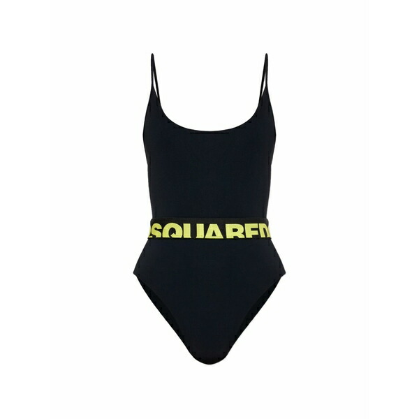 ディースクエアード レディース 衣裳 トップス Belt-detail swimsuit Black