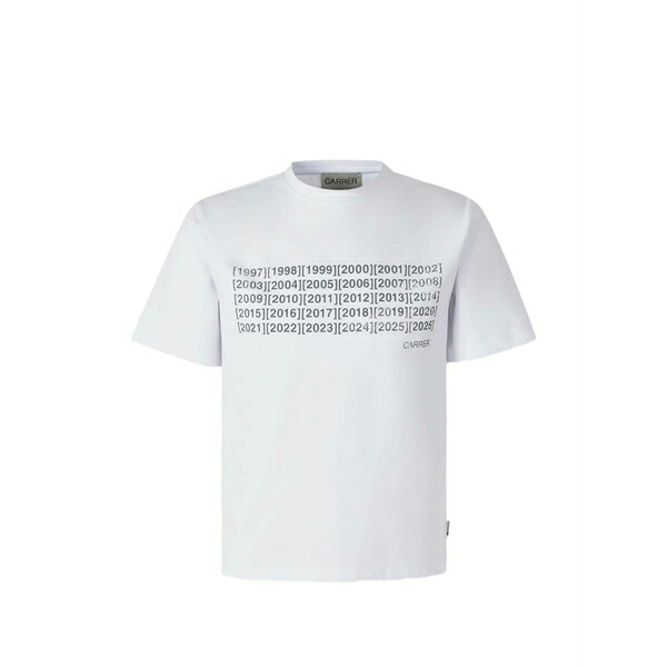 カレーナ メンズ ティーシャツ トップス Numbers print t-shirt White