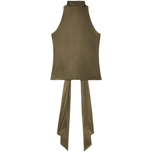 象牙色 レディース ティーシャツ トップス Draped-detail jersey top Green