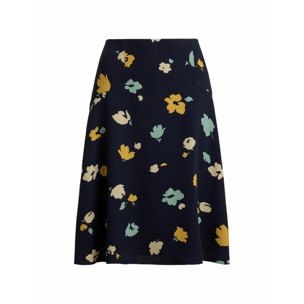 ラルフローレン レディース スコート ボトムス Floral-print flared MIDI skirt Blue