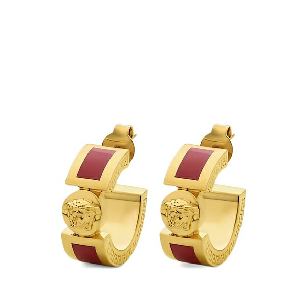 ヴェルサーチ メンズ ピアス・イヤリング アクセサリー Icon hoop earrings Gold|asty