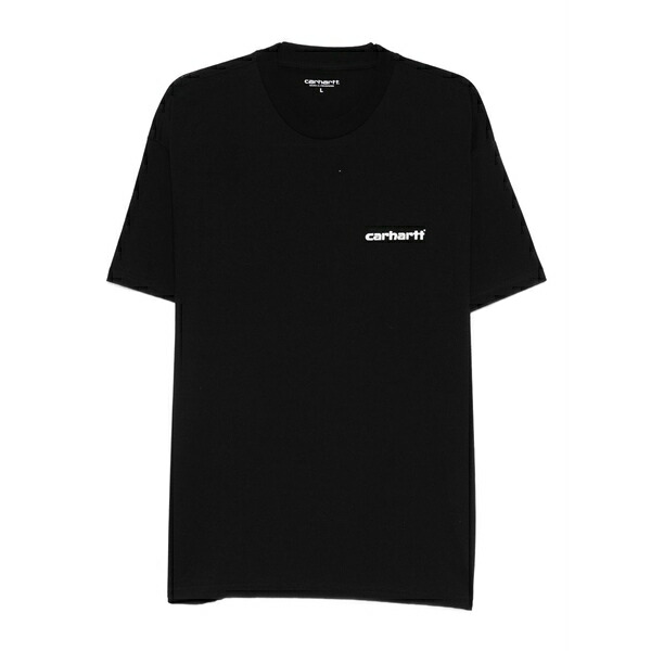 鉄道車両ハート型 メンズ ティーシャツ トップス Logo-print t-shirt Black