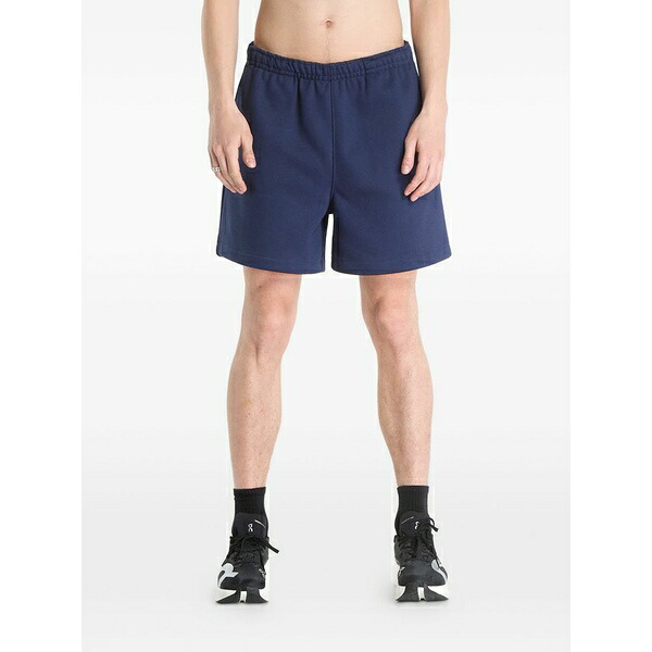 北の方人間の顔 メンズ 心地よいズボン下 ボトムス Redbox fleece shorts Blue