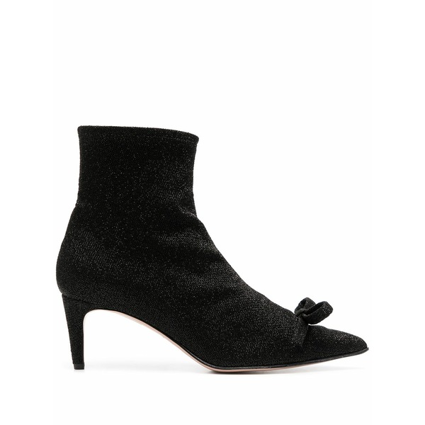 レッドヴァレンティノ レディース ブーツ シューズ Bow-detail ankle boots Black｜asty