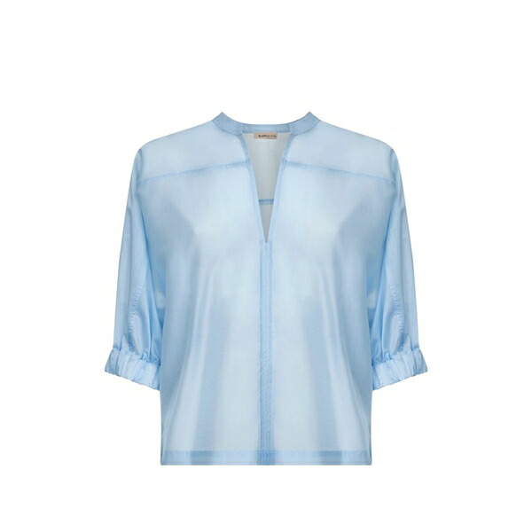 ブランカ ヴィータ レディース ティーシャツ トップス V-neck blouse Blue
