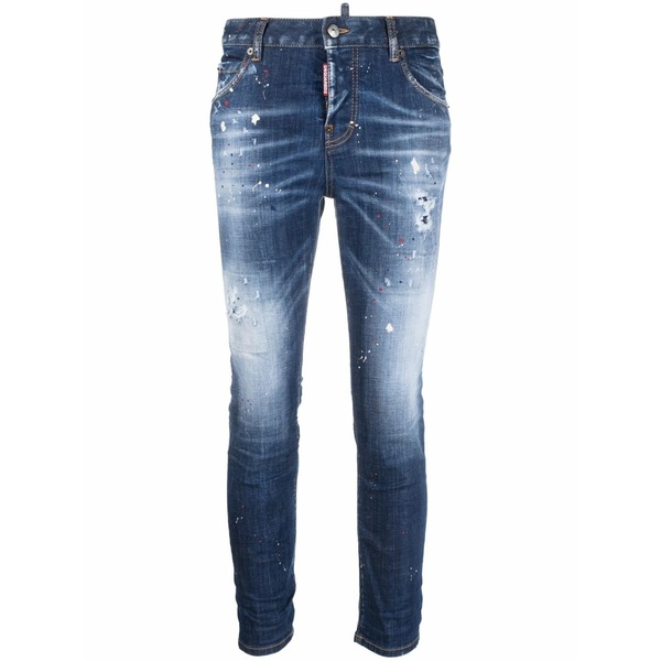 ディースクエアード レディース ジーンズズボン下 ボトムス Bleached skinny jeans Blue