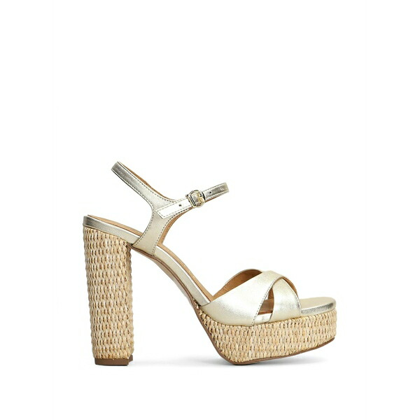 ペドロ ミラレス レディース サンダル シューズ Metallic-effect raffia-platform sandals Silver